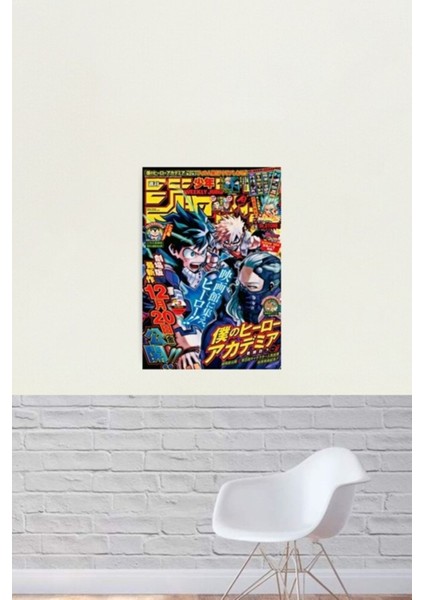 Shonen Jump Bakugou & Deku Vs Nine Tablo Ahşap Poster Dekoratif