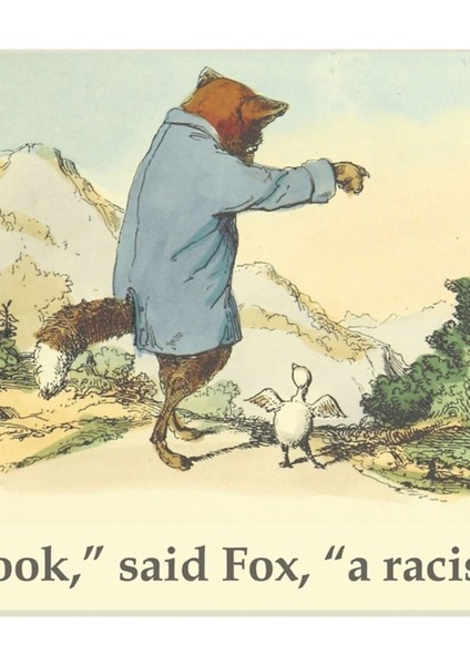 Tilki ve Tavuk - Irkçılık Tablo Ahşap Poster Dekoratif