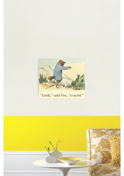 Tilki ve Tavuk - Irkçılık Tablo Ahşap Poster Dekoratif fiyatları