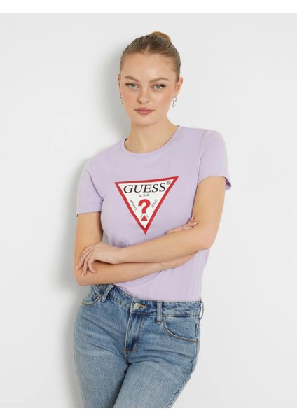 Kadın Ss Cn Üçgen Logolu T-Shirt