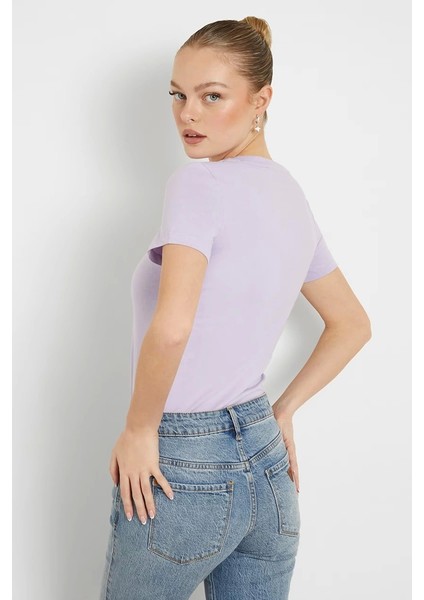 Kadın Ss Cn Üçgen Logolu T-Shirt