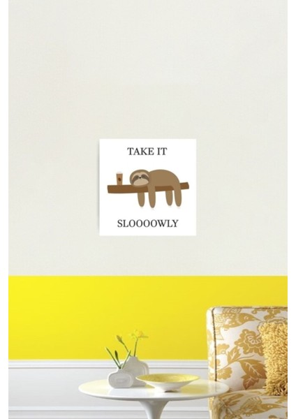 Yavaşça Al Tablo Ahşap Poster Dekoratif fiyatları