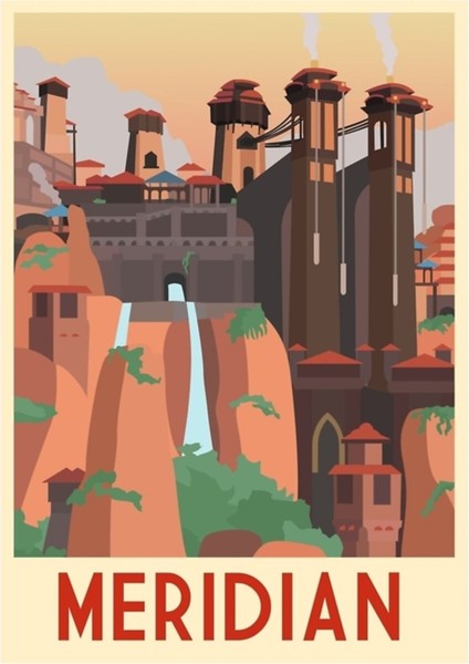 Horizon: Zero Dawn Meridian Seyahat Posteri Tablo Ahşap Poster Dekoratif