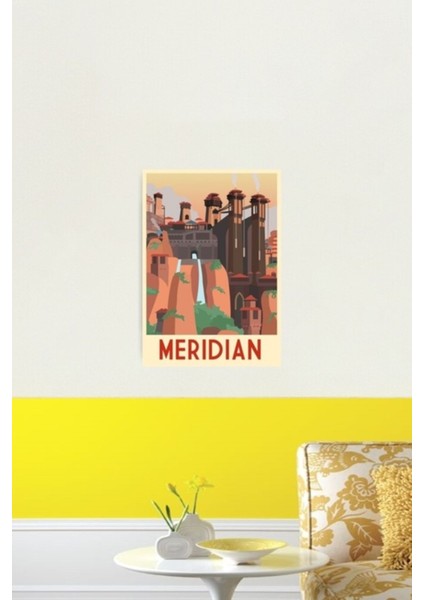 Horizon: Zero Dawn Meridian Seyahat Posteri Tablo Ahşap Poster Dekoratif fiyatları