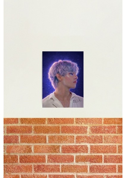 Ametist Ay - Taehyung Tablo Ahşap Poster Dekoratif KOD2269