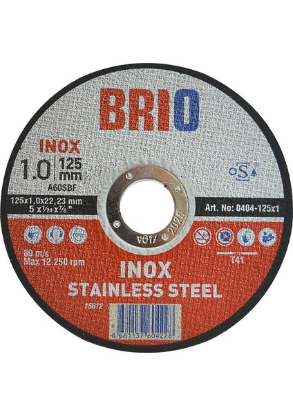 Kesme Taşı 125X1 Inox 10'lu