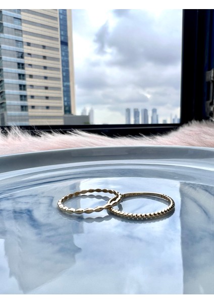 14 Ayar Altın Tamtur Yaprak Yüzük KRS091-14GR fiyatları