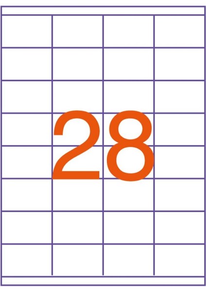 BK-2028 Beyaz Laser Etiket 52.5X41 mm 100 Adet