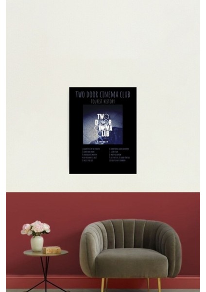 Two Door Cinema Club - Turist Tarihi - Albüm Tracklıst Logo Tablo Ahşap Poster Dekoratif fiyatları