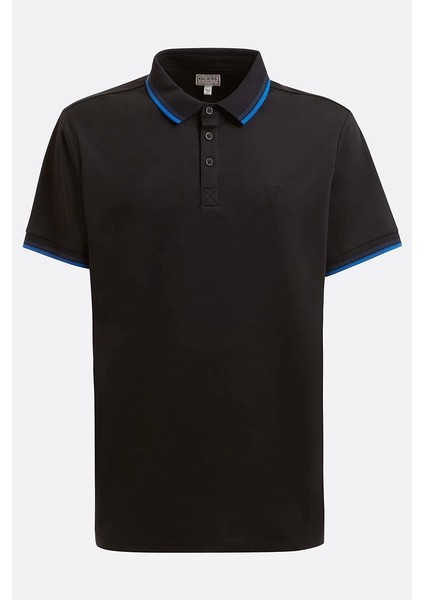 Erkek Ss Sports Pique Polo Yaka Siyah T-Shirt