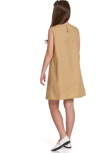 Kız Çocuk Fiyonk Detaylı Askılı Rahat Kesim Elbise indirimleri