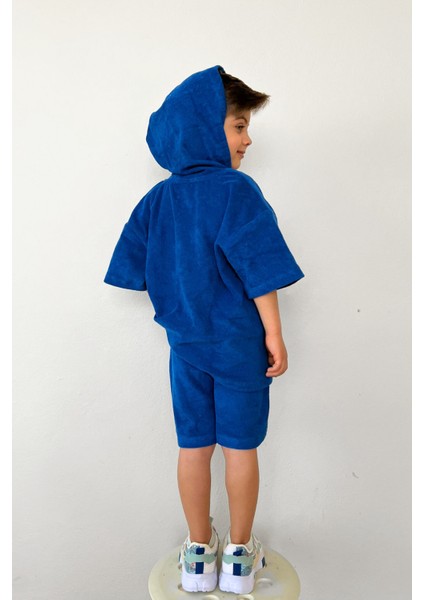 Erkek Çocuk Kapüşonlu Havlu Kumaş 2'li Takım fırsatları