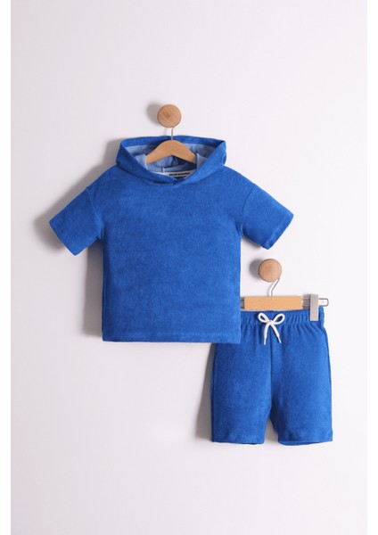 Erkek Çocuk Kapüşonlu Havlu Kumaş 2'li Takım indirimleri