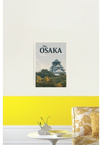 Osaka Tablo Ahşap Poster Dekoratifnı Ziyaret Edin fiyatları