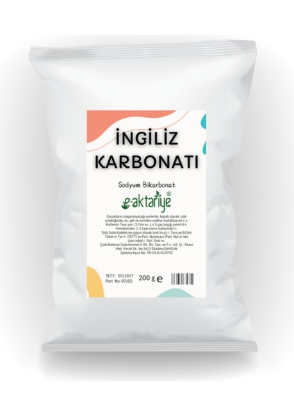 Ingiliz Karbonatı (Sodyum Bikarbonat) 200 gr