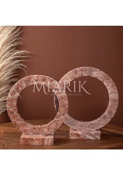 Miarik Design Dekoratif Mermer Buyuk Boy Yuvarlak Obje