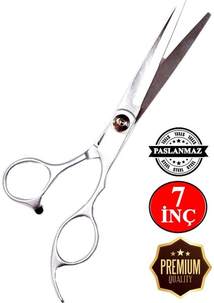 Saç Kesim Makas Seti 3lü Makas Kuyruklu Mat Çelik Deri Çantalı Full Set DH506SET