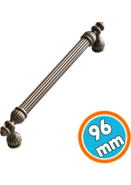 Metal Mobilya Kulp Dolap Çekmece Kapak Mutfak Kulpları Kulbu Dolabı Kulpu Metal 96 mm Antik Sarı