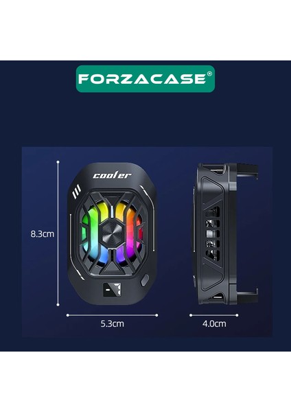 FC593 5000 Rpm Kablolu Dijital Göstergeli Işıklı Cep Telefonu Soğutucu Isı Önleyici Fan