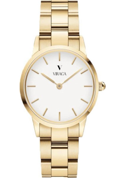 Vıraca Gold 316L Paslanmaz Çelik 32MM Kadın Saat
