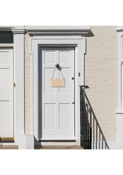 Ahşap Bebek Uykuda Kapı ve Zil Askısı Seti - "do Not Disturb" fiyatları