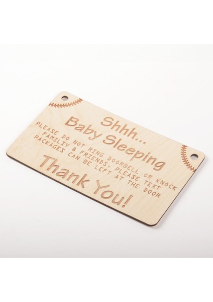 Ahşap Bebek Uykuda Kapı ve Zil Askısı Seti - "do Not Disturb" indirimleri