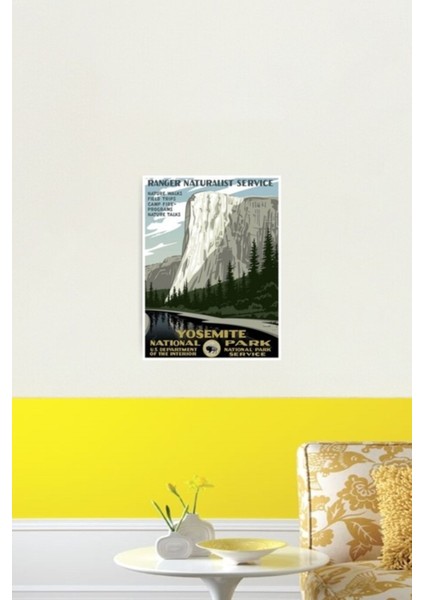 Yosemite Seyahat Posteri Tablo Ahşap Poster Dekoratif