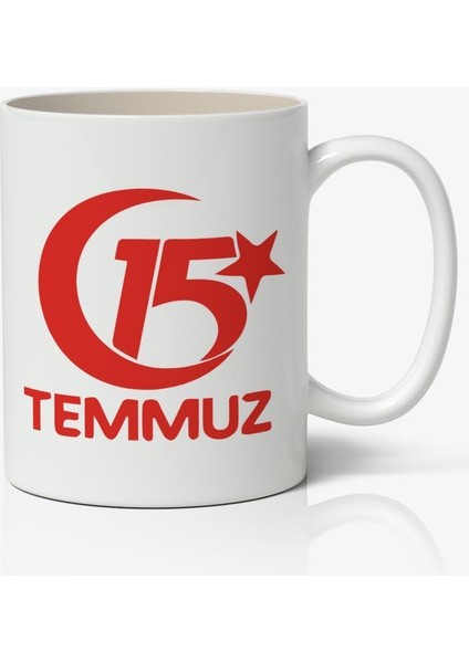 15 Temmuz Baskılı Kupa Bardak Baskılı Kahve Kupa Bardak-1