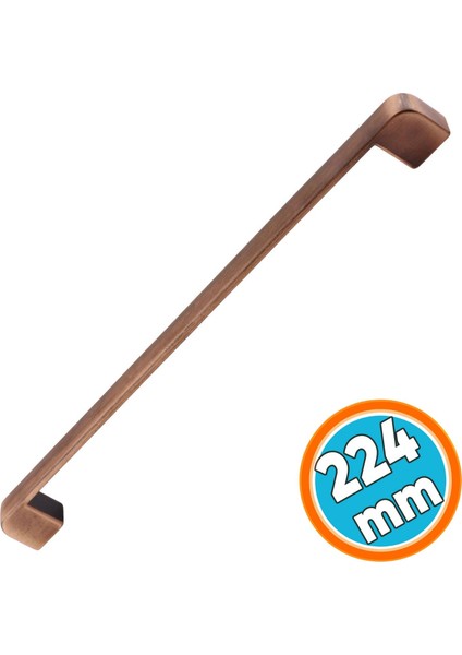 Mobilya Mutfak Dolabı Çekmece Dolap Kapak Kulpu Kulbu Antik Bakır 224 mm Oval Metal Kulp