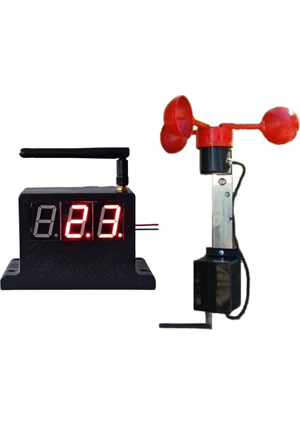 Kablosuz 500 Metre Vinç Kule Tipi Rüzgar Ölçer - Anemometre (0,1 - 100 Metre/saniye)