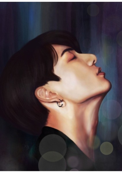 Bts Jungkook Tablo Ahşap Poster Dekoratif KOD4448