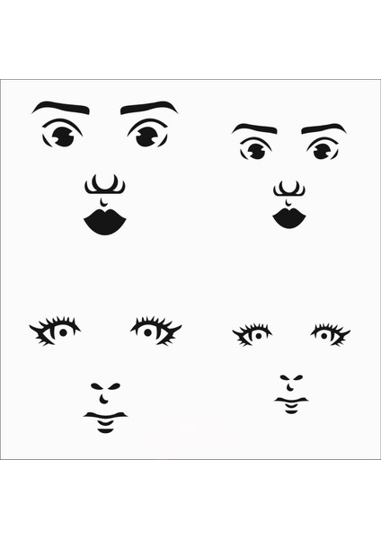 Stencil Sarayi Boyama Şablon Figür - 8076