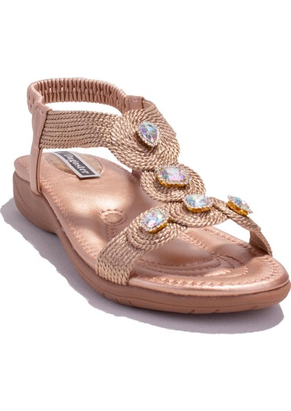 DZA07-74136903 Bej Günlük Ortopedik Kadın Sandalet