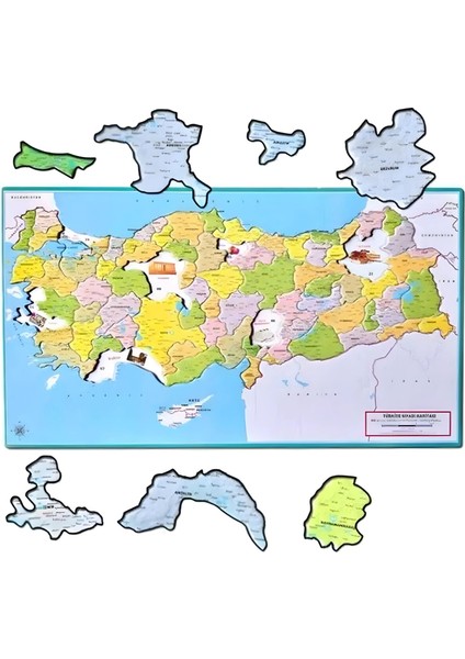Eğitici Çocuk Türkiye Siyasi Haritası Puzzle - Türkiye Coğrafi Harita Yapboz fırsatları