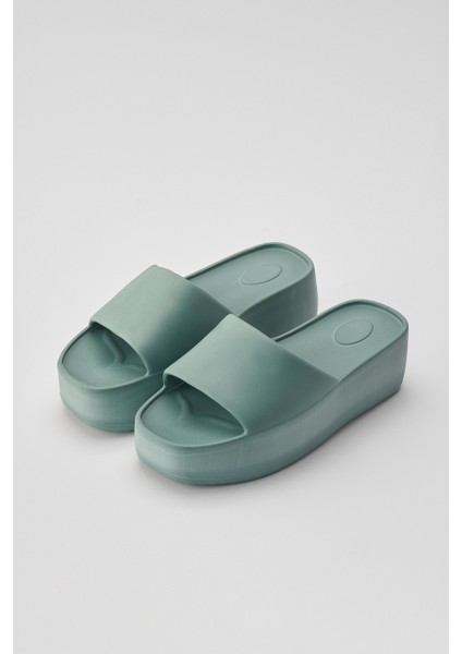 Simi Mavi Yüksek Taban Platform Eva Plaj Yazlık - Günlük Terlik fiyatları