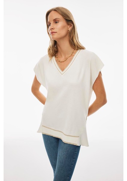 Illas Triko Bluz 0764 Ekru modelleri