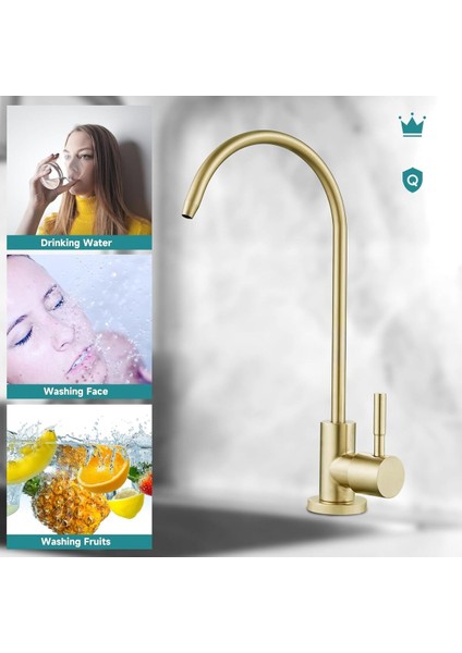 Su Arıtma Musluğu Mat Gold Ürün Yeni Ankastre Model Ithal 7 Yıl Güvenceli fırsatları