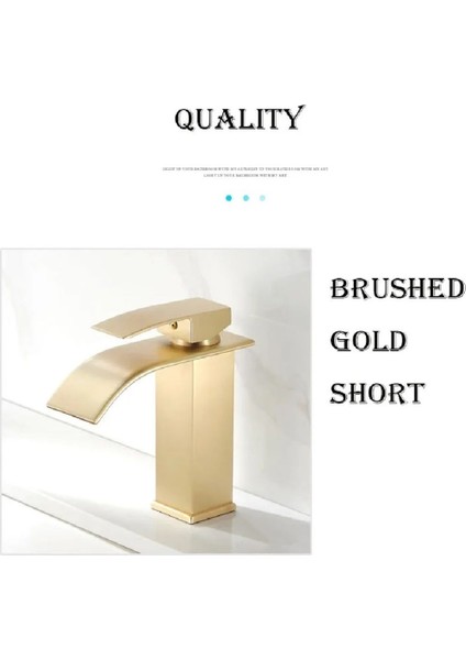 Banyo Lavabo Bataryası Şelale Mat Gold Modeli Yeni Tasarım Ürünü 7 Yıl Güvenceli fırsatları