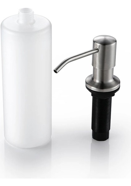 Ankastre Sıvı Sabunluk Mat Krom Mutfak Eviye ve Banyo Lavabo Uyumlu Ithal 7 Yıl Güvenceli 500ML modelleri