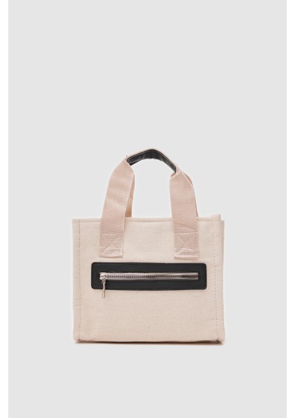 Jade Garnili Kanvas Çapraz Çanta Siyah