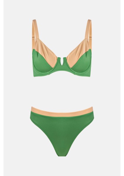 4515 Yeşil Kapsız Bikini Takımı
