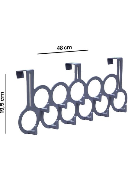 Masho Trend Gri Gondol Kapı Arkası Askılık - Çok Amaçlı Kapı Arkası Askılığı