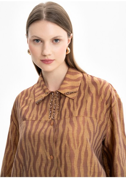 Zebra Desen Işlemeli Tunik fiyatları