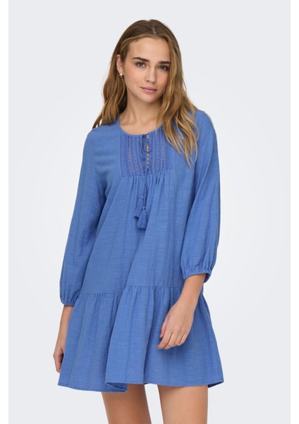 Onlvinnie Pamuklu Regular Fit Mini Elbise Bayan Elbise 15219922
