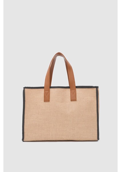 Arc x Large Hasır Kahverengi Tote Bag