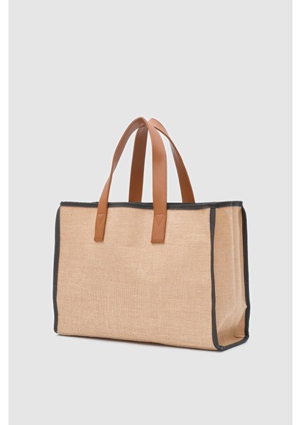 Arc x Large Hasır Kahverengi Tote Bag
