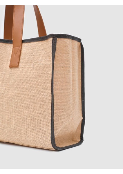 Arc x Large Hasır Kahverengi Tote Bag