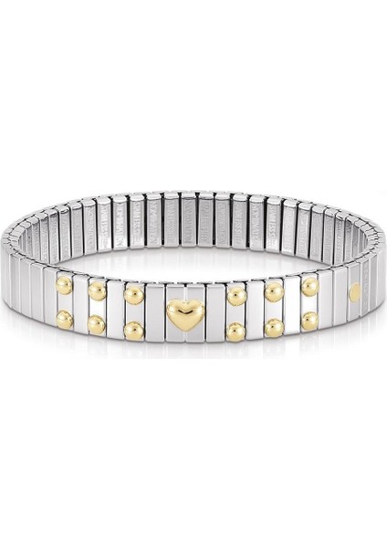 Tekno Trust Mavi Extensıon Bracelet (M) In Stainless Steel With 18K Gold And 1 Symbol (005_HEART)