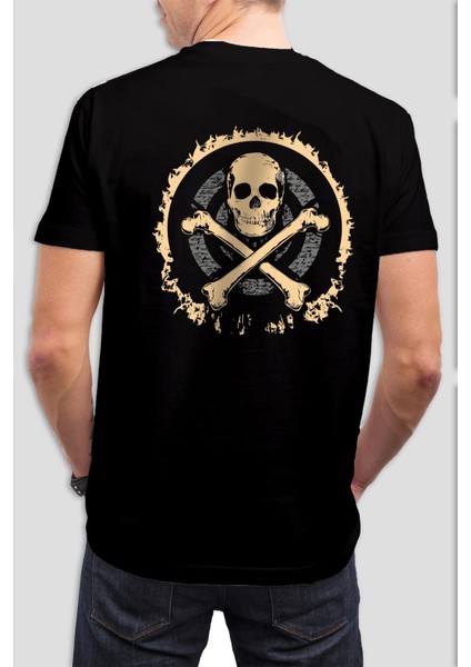 Kuru Kafa Baskılı Siyah Unisex Tişört C596