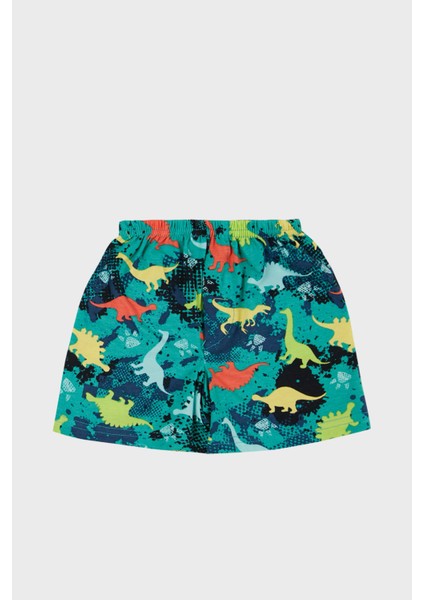 Desenli Streç Pamuklu Bisiklet Yaka Atlet Boxer 2'li Iç Giyim Takım Erkek Çocuk Takım 6651010 indirimleri